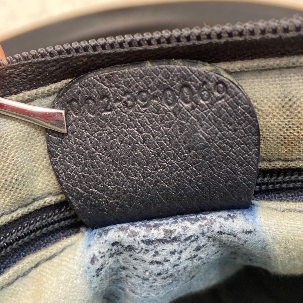 Vintage GUCCI Authentic Italy PURSE Navy Blue GG Monogram Boston Dr. Bag Speedy - Picture 9 of 13